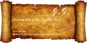 Juranovics Iván névjegykártya