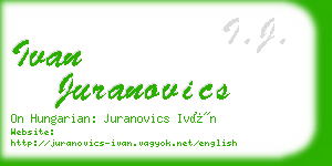 ivan juranovics business card